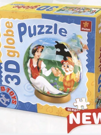 Produit Puzzle Globe - Blanche Neige et les 7 nains Image