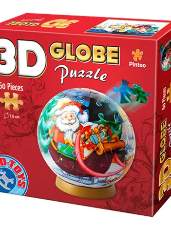 Produit Puzzle Globe - Le Père Noël dans son traineau Image