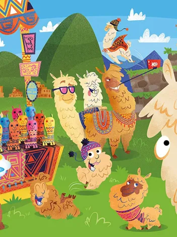 Produit Lama-Supercolor Puzzle Image