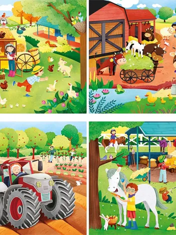 Produit 4 Puzzles - La Ferme (2x20, 2x60 Pièces) Image