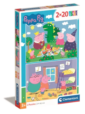 Produit 2 puzzles - Peppa Pig Supercolor Pig Image