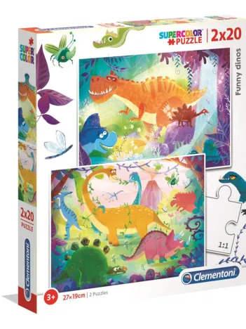 Produit 2 Puzzles - Funny Dinos Image