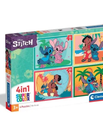 Produit Puzzle 4 En 1 - Stitch et ses Amis Image