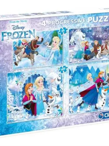 Produit 4 Puzzles - La Reine des Neiges Image