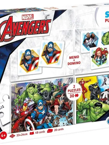 Produit Superkit 4 en 1 - The Avengers (2 Puzzles + Memory + Domino) Image