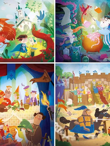 Produit Il était une fois - 4 Puzzles Evolutifs (20/60/100/180 Pièces) Image