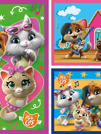 Produit 3 Puzzles - 44 Cats (3x48) Image