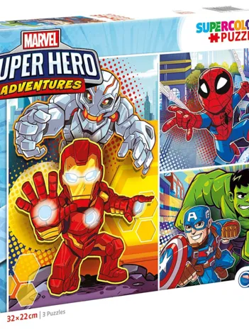 Produit 3 Puzzles - Marvel Super Heroes (3x48) Image