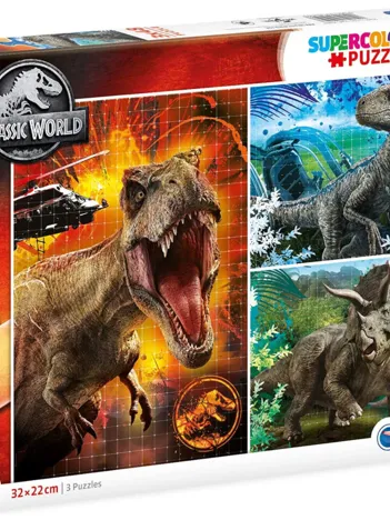 Produit 3 Puzzles - Jurassic World (3x48) Image