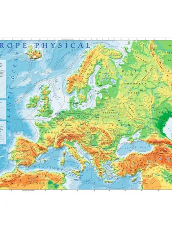 Produit Europe Physical Map Image