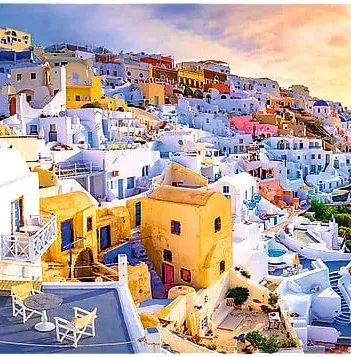 Produit Coucher de Soleil à Santorin, Grèce Image