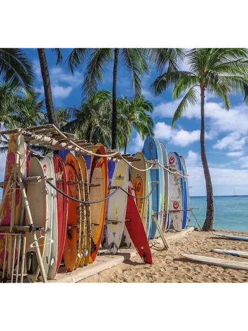 Produit Plage de Waikiki, Hawaï Image