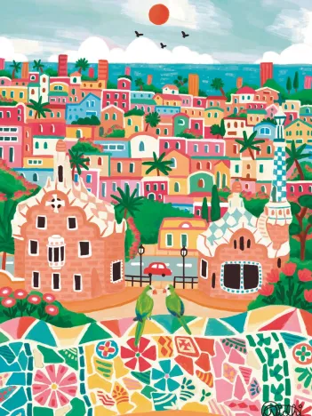 Produit L'Art De La Couleur : Barcelone, Espagne Image