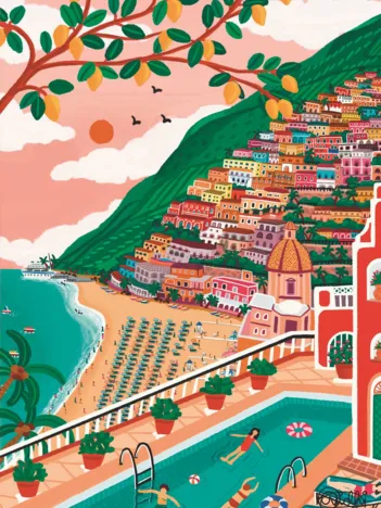 Produit L'Art De La Couleur : Positano, Italie Image