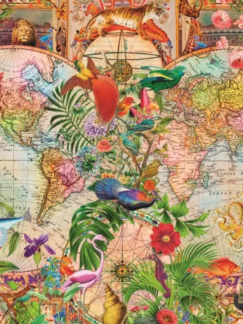 Produit L'Heure Du Thé : Carte Du Monde Antique Image