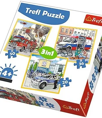 Produit 3 Puzzles - Véhicules de Secours Image