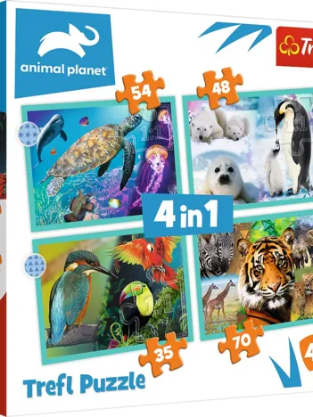 Produit 4 Puzzles - Animal Planet Image