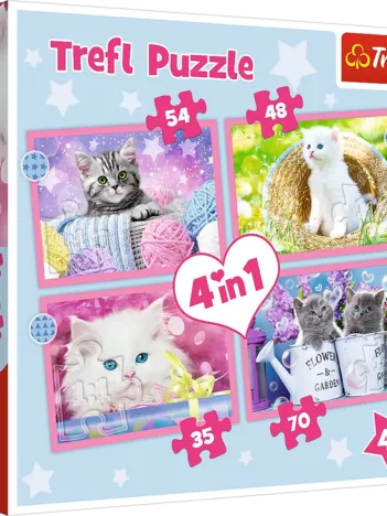 Produit 4 Puzzles - Funny Cats Image