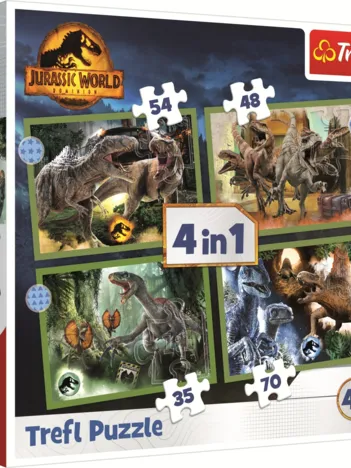 Produit 4 Puzzles - Dinosaures Menaçants Image