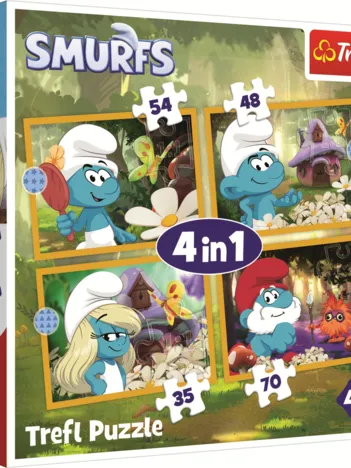 Produit 4 Puzzles - La Vie Dans Le Village Des Schtroumpfs Image