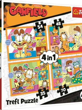 Produit 4 Puzzles - Garfield Adore Les Lasagnes Image
