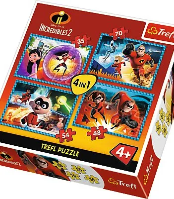 Produit 4 Puzzles - Incredibles 2 Image