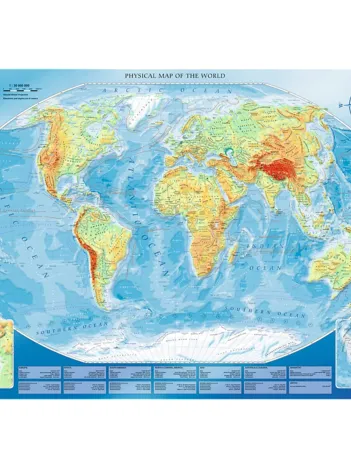 Produit Large Physical Map of the World Image