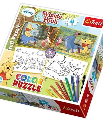 Produit 2 Puzzles + 8 Feutres - Winnie l'Ourson Image
