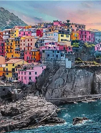 Produit Vernazza au coucher du soleil, Italie Image