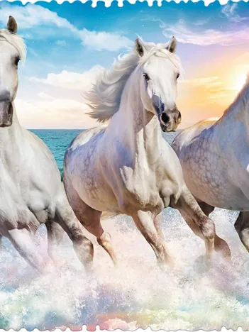 Produit Crazy Shapes -  Galloping among the Waves Image