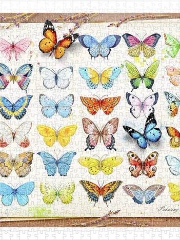Produit Puzzle en Plastique - Beautiful Butterflies Image