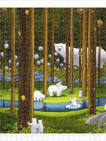 Produit Puzzle en Plastique - SMART - Polar Bears in the Forest Image