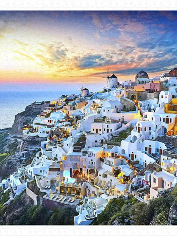 Produit Puzzle en Plastique - Beautiful Sunset of Greece Image
