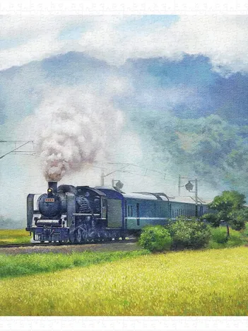 Produit Lai Ying Tse - A Steam Train Passes Through the Rice Fields Image