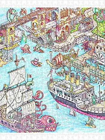 Produit Puzzle en Plastique - Tom Parker - Dino City and Bay Image