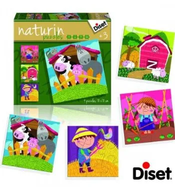 Produit 4 Puzzles Naturin : La Ferme Image